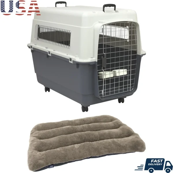 XX Large Premium Plastic Dog Kennel Travel Crate Waterproof