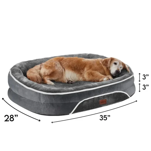 35in Luxury Sofa-Style Pet Orthopedic Bed