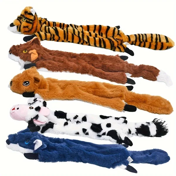 Plush Squeaky Dog Toys (5pcs)