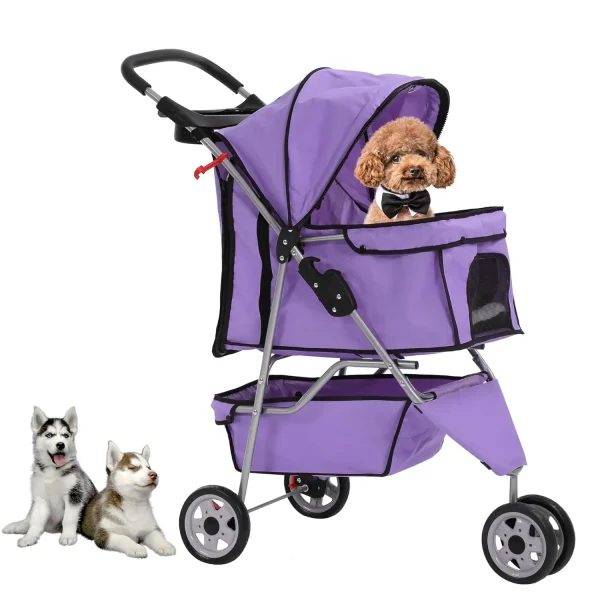 3 Wheels Travel Folding Pet Stroller